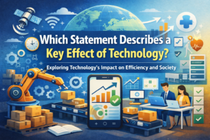 Key effect of technology showing increased efficiency in work and daily life