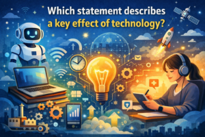 Key effect of technology showing efficiency improvement in work and daily life