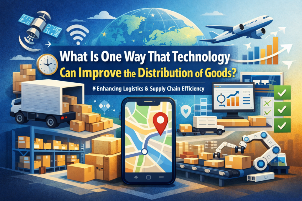 Technology improving the distribution of goods through faster transportation and better coordination
