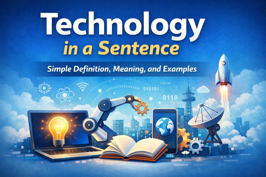 Technology in a sentence showing simple definition and real-life examples of technology