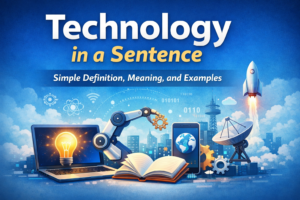Technology in a sentence showing simple definition and real-life examples of technology