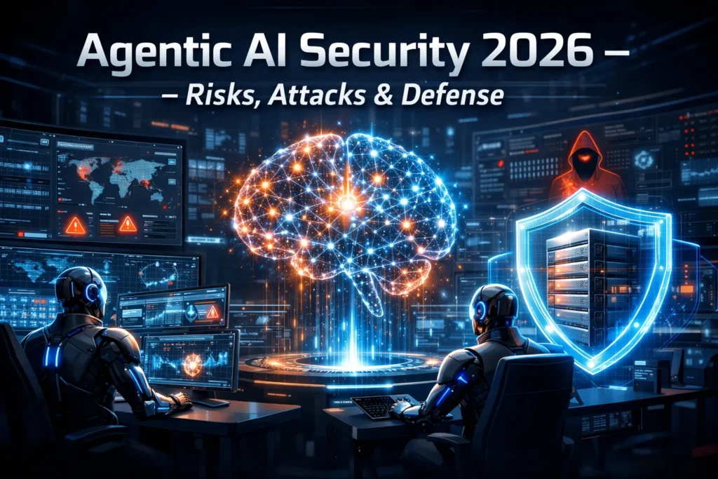 agentic ai security 2026 cybersecurity risks attacks and protection strategies illustration